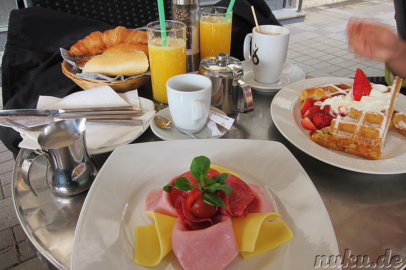 Waffeln zum Frühstück - Cafe in Marienbad, Tschechien