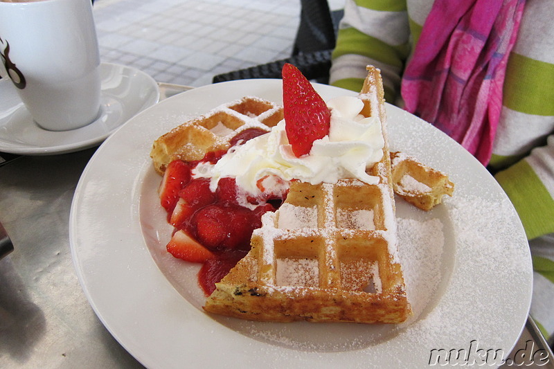 Waffeln zum Frühstück - Cafe in Marienbad, Tschechien