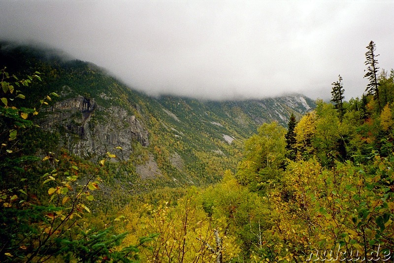 Wandern im Hautes-Gorges-de-la-Riviere-Malbaie National Park, Kanada