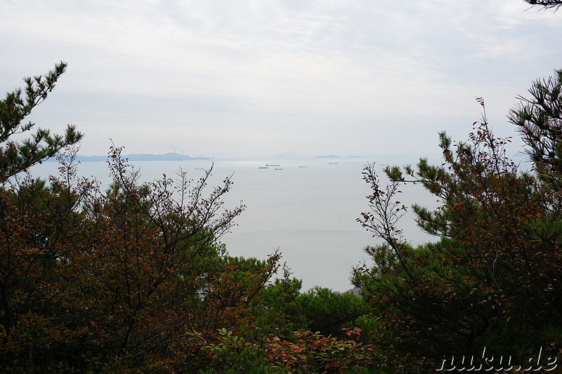 Wanderung über den Horyonggoksan Berg (호룡곡산) von Gwangmyeong nach Hanagae auf der Insel Muuido, Korea