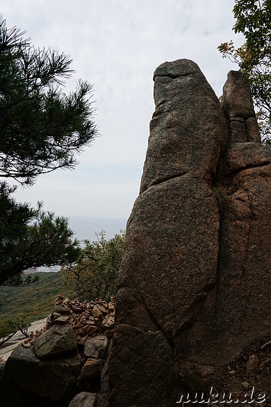 Wanderung über den Horyonggoksan Berg (호룡곡산) von Gwangmyeong nach Hanagae auf der Insel Muuido, Korea