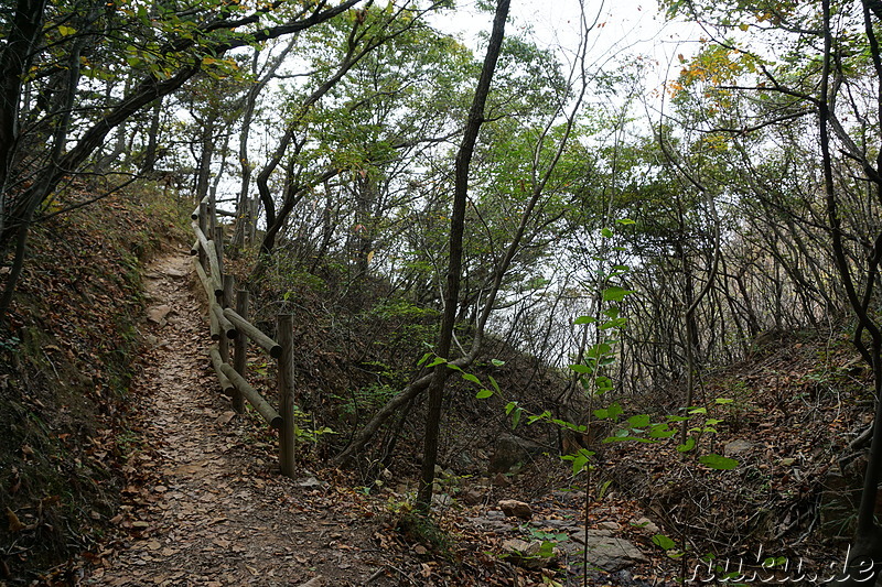 Wanderung über den Horyonggoksan Berg (호룡곡산) von Gwangmyeong nach Hanagae auf der Insel Muuido, Korea