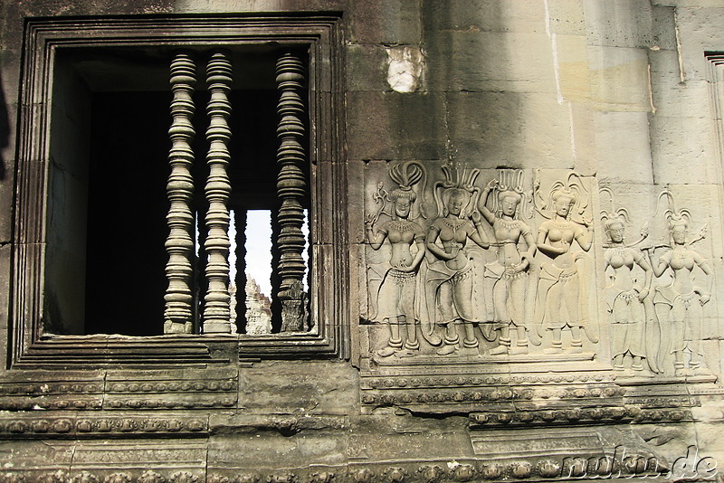 Wandverzierungen im Angkor Wat Tempel