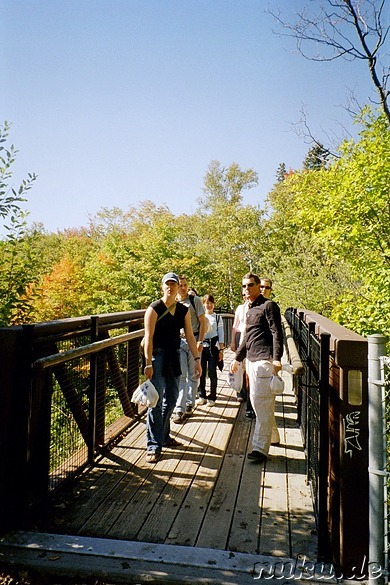 Wasserfälle im Montmorency Falls Park in Quebec, Kanada