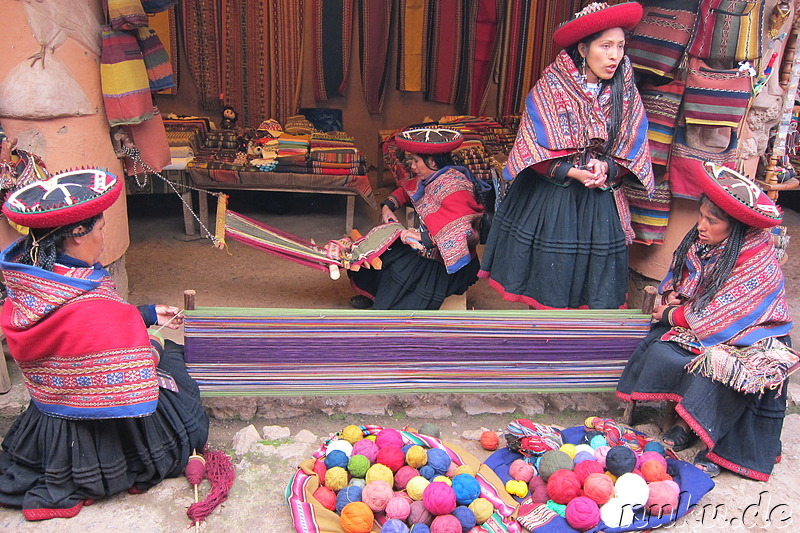 Weberei in Chinchero, Urubamba Valley, Peru