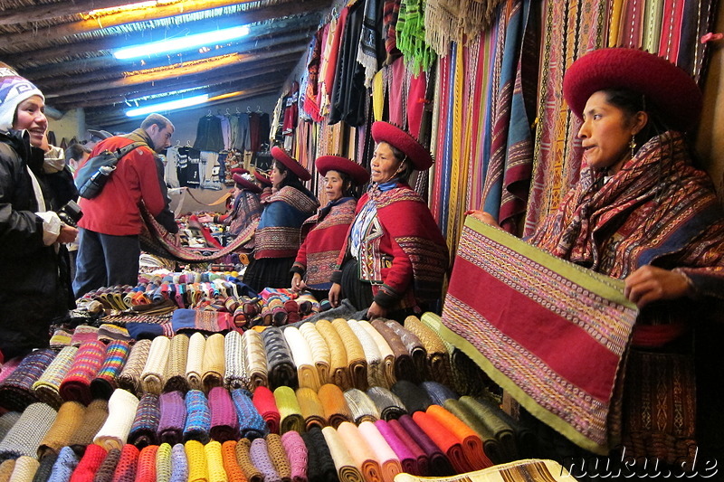 Weberei in Chinchero, Urubamba Valley, Peru