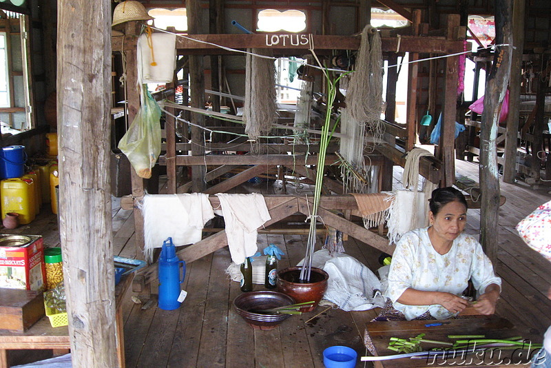 Webstube in In Phaw Khone, Inle Lake, Myanmar