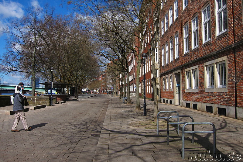 Weserpromenade Schlachte in Bremen, Deutschland