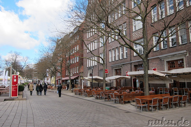 Weserpromenade Schlachte in Bremen, Deutschland