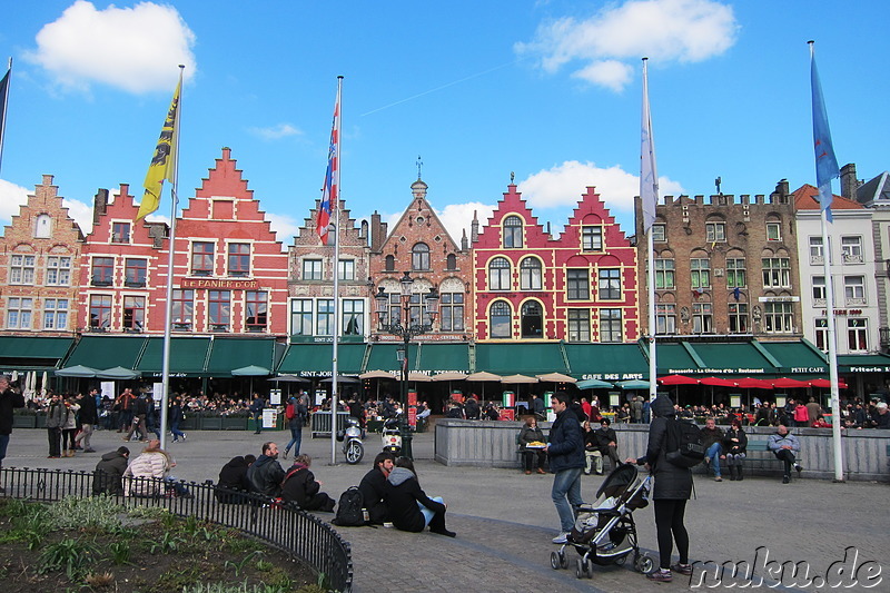 Zentraler Marktplatz in Brügge, Belgien